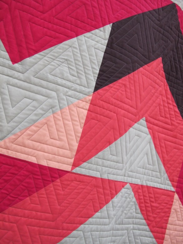 Mountain Sunrise by Anne Sullivan, quilted by Tami Levin, The Quilted Lemon Mountain Sunrise by Anne Sullivan, quilted by Tami Levin, The Quilted Lemon