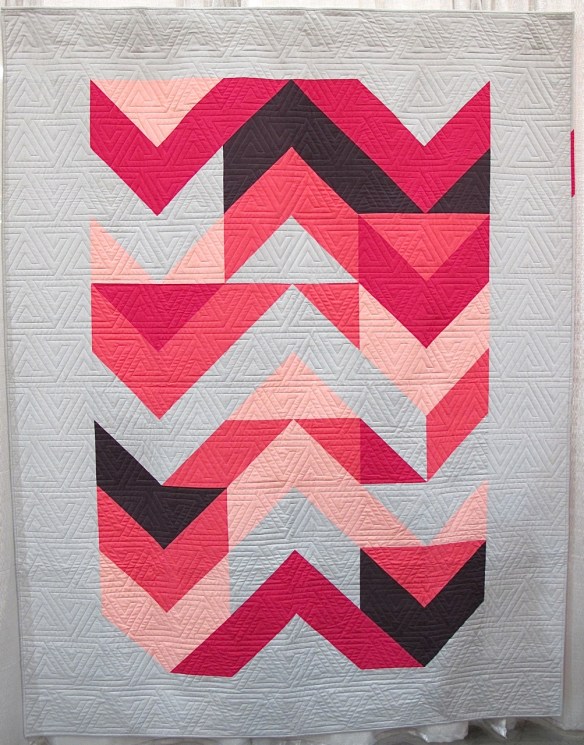 Mountain Sunrise by Anne Sullivan, quilted by Tami Levin, The Quilted Lemon Mountain Sunrise by Anne Sullivan, quilted by Tami Levin, The Quilted Lemon