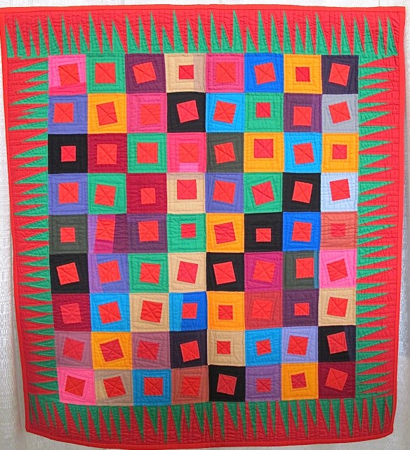 Framed Red Squares II by Gwen Marston Framed Red Squares II by Gwen Marston