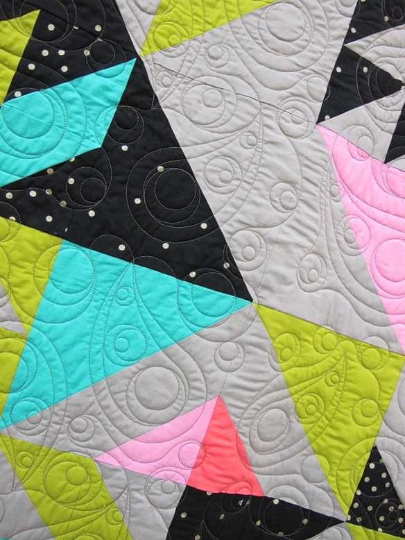 Punk Rock Glitz Quilt by Melissa Draper, quilted by Gina Boyd Punk Rock Glitz Quilt by Melissa Draper, quilted by Gina Boyd