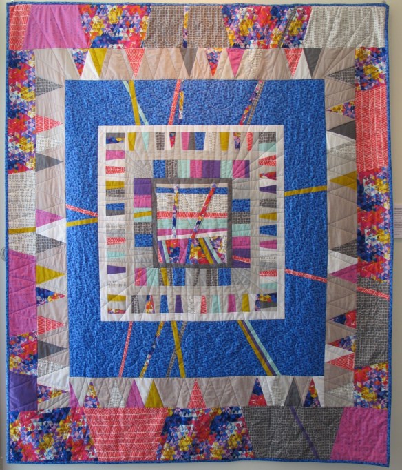 Microcosm, round robin quilt pieced by Carol Van Zandt, Kim Buteau, Fern Royce, Kristen Hosemann, Terri Carpenter; quilted by Terri Carpenter