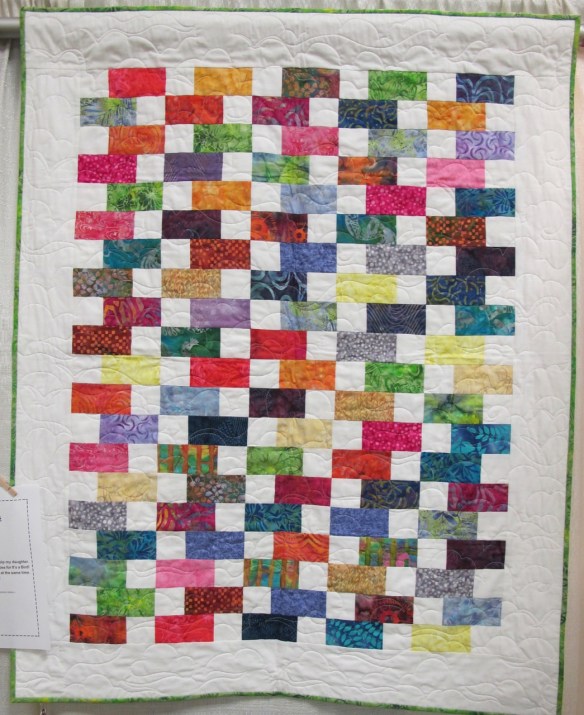 Baby Bricks by Adrienne Hickman, quilted by Laura Lee Fitz Baby Bricks by Adrienne Hickman, quilted by Laura Lee Fitz