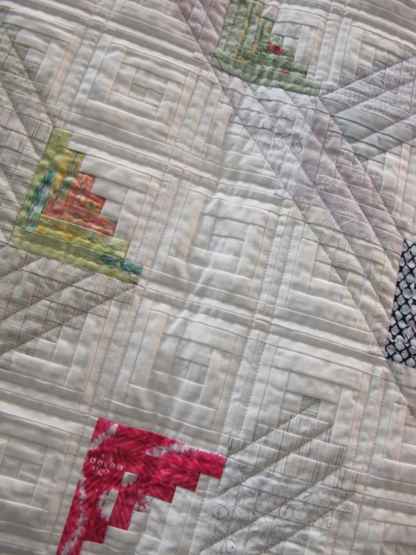 Whimsical Logs by Letitia Chung, quilted by Laurie Grant Whimsical Logs by Letitia Chung, quilted by Laurie Grant