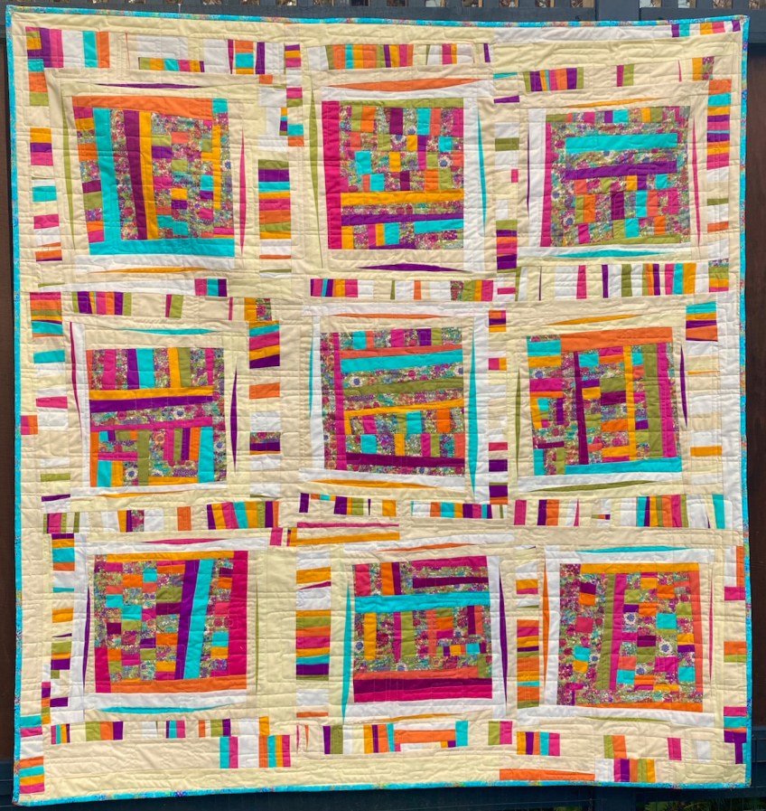 Liberty Quilt #2 by Carol Van Zandt, quilted by Hello Stitch, 59"x56"